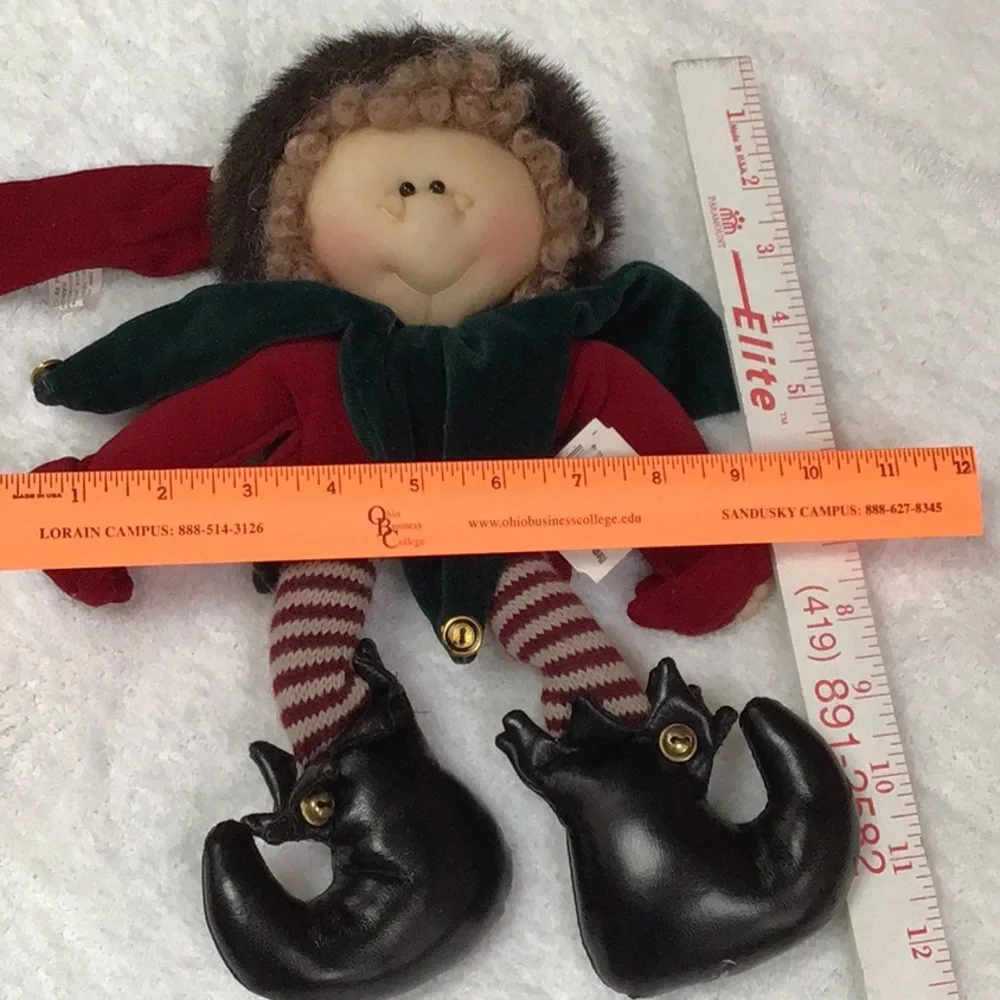 Vintage Soft Sculpture Velvet Knit Stocking Faux Fur‎ Bendable Legs Girl …